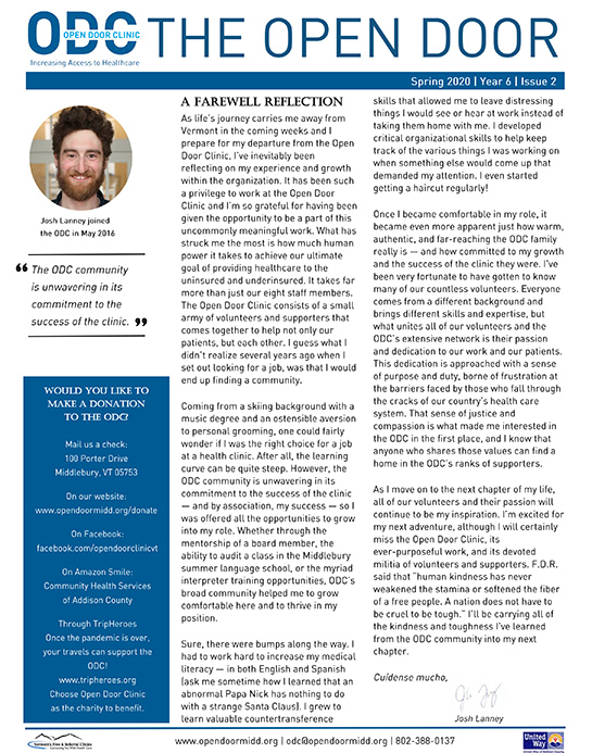 ODC spring 2020 newsletter